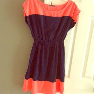 Size small orange and navy sundress